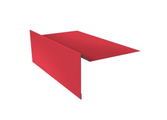 картинка Планка ветровая для мягкой кровли простая 100х20х100 0,45 PE с пленкой RAL 3003 рубиново-красный (2м) Центр Кровли