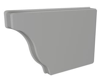 картинка Заглушка желоба правая Vortex Lite 130мм RAL 9006 бело-алюминиевый Центр Кровли