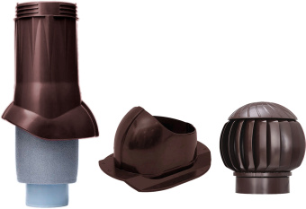 картинка Комплект канализационный Gervent Твистер для кровли Каскад изолированный 110/160мм коричневый Центр Кровли