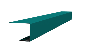 картинка Планка завершающая фальц 0,45 PE с пленкой RAL 5021 водная синь (3м) Центр Кровли