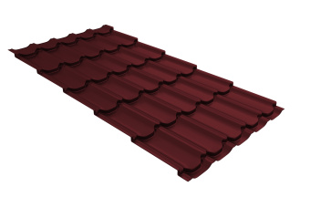 картинка Металлочерепица "Квинта плюс" ("Kvinta plus") 0,5 Satin Matt RAL 3005 красное вино Центр Кровли