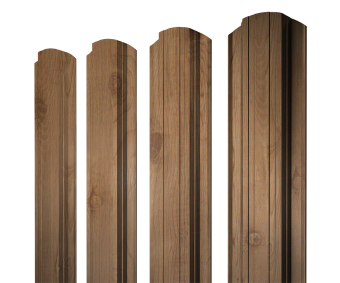картинка Штакетник Прямоугольный фигурный 0,45 Print Premium Pine Wood Fresh Центр Кровли