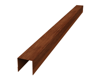 картинка Планка вертикальная обратная для горизонтального монтажа штакетника 0,45 Print Elite Rowan TwinColor (2,5м) Центр Кровли