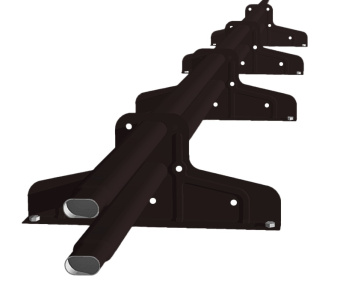 картинка Снегозадержатель Стандарт Т4 d 40х20 RAL 9005 (3м) оцинкованный Центр Кровли