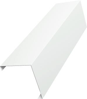 картинка Декоративная накладка на столб универсальная угловая 60х60 для забора жалюзи Grand Line 0,5 ПЭ слим RAL 9003 сигнальный белый (2м) Центр Кровли