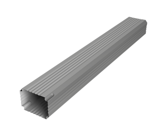 картинка Труба гофрированная Vortex Lite 76х102х1000мм PE RAL 9006 бело-алюминиевый Центр Кровли