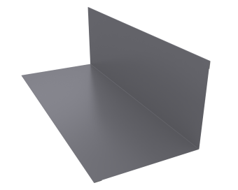 картинка Планка примыкания 130х160мм 0,5 Satin с пленкой RAL 7004 сигнальный серый (3м) Центр Кровли