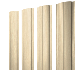картинка Штакетник Полукруглый Slim с прямым резом 0,45 Print Elite Milky Wood TwinColor Центр Кровли