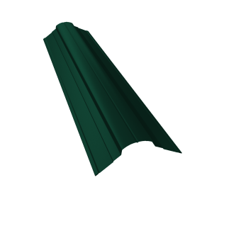 картинка Планка конька фигурного 70x70 0,5 PE с пленкой RAL 6005 зеленый мох (2м) Центр Кровли