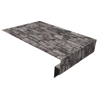 картинка Планка околооконная сложная 250х50х12 (j-фаска) 0,45 Print Elite Fine Stone TwinColor (2м) Центр Кровли