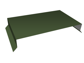 картинка Парапетная крышка прямая 390мм 0,5 Satin Matt TX RAL 6020 хромовая зелень (2,5м) Центр Кровли