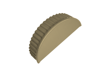 картинка Заглушка малая торцевая 0,45 PE RAL 1014 слоновая кость Центр Кровли