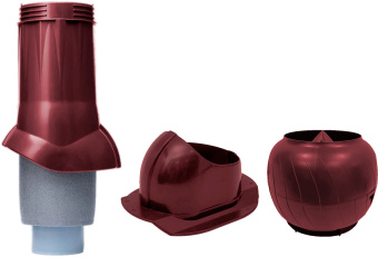 картинка Комплект канализационный Gervent Статик для кровли Каскад изолированный 110/160мм бордовый Центр Кровли