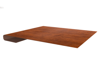 картинка Планка завершающая 0,4 Print Premium Golden Wood Fresh TwinColor (2м) Центр Кровли