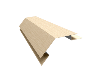картинка Планка угла внешнего сложного 135 градусов Экобрус Grand Line 0,45 Print Elite Milky Wood TwinColor (3м) Центр Кровли