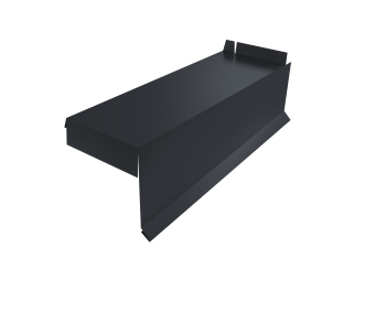 картинка Планка торцевая сегментная Квадро профи Правая стартовая 0,5 Satin Matt TX RAL 7024 мокрый асфальт Центр Кровли