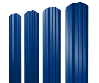 картинка Штакетник Twin фигурный 0,45 PE RAL 5002 ультрамариново-синий Центр Кровли
