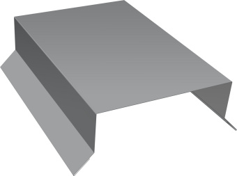 картинка Парапетная крышка прямая 125мм Grand Line 0,5 ПЭ слим с пленкой RAL 7004 сигнальный серый (3м) Центр Кровли