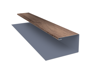 картинка Планка П-образная Экобрус Grand Line 0,45 Print Premium Almond Wood Fresh (2м) Центр Кровли
