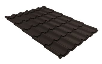 картинка Металлочерепица Классик ("Classic") v01 0,5 Rooftop Бархат RR 32 темно-коричневый Центр Кровли