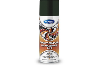 картинка Грунт-эмаль по ржавчине VIXEN 4в1 зеленый мох (RAL 6005) аэрозоль 520мл (VX-516005) Центр Кровли