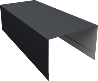 картинка Крышка для забора из сайдинга ЭкоБрус Grand Line 0,5 Полидэкстер RAL 7024 мокрый асфальт (2,5м) Центр Кровли