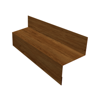 картинка Отлив межэтажный 45 0,45 Print Premium Golden Wood Fresh TwinColor (3м) Центр Кровли