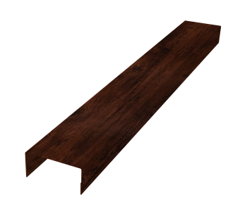 картинка Крышка забора для горизонтального монтажа штакетника 0,45 Print Elite Cherry Wood TwinColor (2,5м) Центр Кровли