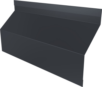 картинка Ламель забора жалюзи Милан Слим стартовая/финишная для калиток и ворот Grand Line 0,5 Полидэкстер RAL 7024 мокрый асфальт Центр Кровли