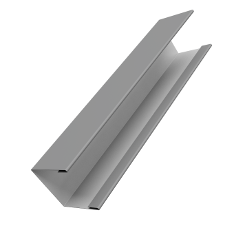 картинка Крышка жалюзи Milan Slim 0,45 PE RAL 9006 бело-алюминиевый (3м) Центр Кровли