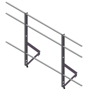 картинка Ограждение кровельное Optima 1,2х2м RAL 8017 Центр Кровли