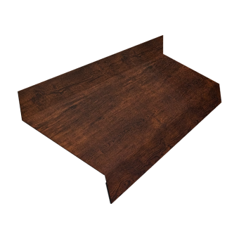 картинка Отлив простой 50 0,45 Print-Double Premium Cherry Wood Dark F (2м) Центр Кровли