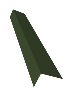 картинка Планка на коньковый аэратор 30х20 Фартук S8 0,5 Satin Matt TX RAL 6020 хромовая зелень (3м) Центр Кровли