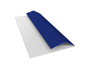 картинка Планка финишная БХ new 0,45 PE с пленкой RAL 5002 ультрамариново-синий (3м) Центр Кровли