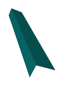 фото Планка на коньковый аэратор 30х20 Фартук S8 0,45 PE с пленкой RAL 5021 водная синь (2м) Центр Кровли картинка Планка на коньковый аэратор 30х20 Фартук S8 0,45 PE с пленкой RAL 5021 водная синь (2м) Центр Кровли