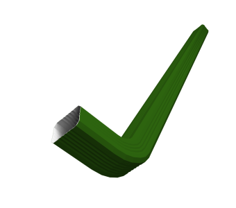 картинка Труба гофрированная Vortex Lite 76х102х3000мм с коленом PE RAL 6002 лиственно-зеленый Центр Кровли