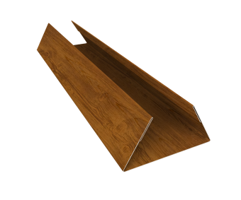 картинка Планка стыковочная составная нижняя 0,45 Print-Double Elite Golden Wood (3м) Центр Кровли