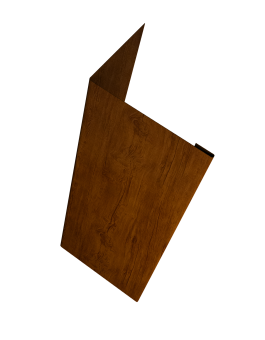 картинка Нащельник (для калиток и ворот) 25х35 жалюзи Milan, Tokyo, Palermo 0,45 Print-double Premium Golden Wood Intense F (L2,5) Центр Кровли