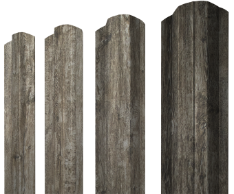 картинка Штакетник М-образный B фигурный 0,45 Print Elite Nordic Wood TwinColor Центр Кровли
