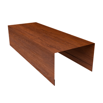 картинка Крышка для забора из сайдинга (Квадро брус, Вертикаль) 0,45 Print-Double Premium Golden Wood Fresh (2,54м) Центр Кровли