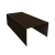 Крышка для забора из сайдинга (Блок-хаус new) 0,45 Print Elite Coffee Wood TwinColor (3м) Центр Кровли