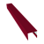 Планка П-образная заборная 24 0,45 PE с пленкой RAL 3003 рубиново-красный (2м) Центр Кровли