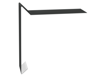 картинка Планка ветровая для мягкой кровли 130х25х100 0,45 Drap ST RAL 7016 антрацитово-серый (2м) Центр Кровли