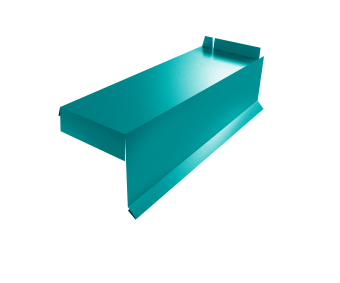 картинка Планка торцевая сегментная Квадро профи Правая стартовая 0,45 PE RAL 5021 водная синь Центр Кровли