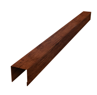 картинка Планка вертикальная лицевая для забора жалюзи Palermo 0,45 Print-Double Premium Cherry Wood Fresh (1,8м) Центр Кровли