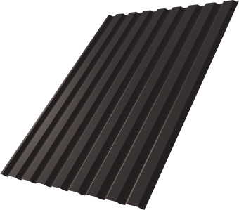фото Профнастил С20A Grand Line 0,5 GreenCoat Pural БТ матовый RR 32 темно-коричневый (RAL 8019 серо-коричневый) Центр Кровли картинка Профнастил С20A Grand Line 0,5 GreenCoat Pural БТ матовый RR 32 темно-коричневый (RAL 8019 серо-коричневый) Центр Кровли