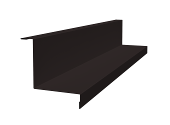 картинка Угол внутренний простой фальц 0,5 Satin Matt RAL 9005 черный (2м) Центр Кровли