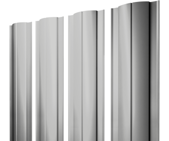 картинка Штакетник Круглый с прямым резом 0,45 Drap TX RAL 7047 телегрей 4 Центр Кровли