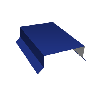 картинка Парапетная крышка прямая 100мм 0,45 PE с пленкой RAL 5002 ультрамариново-синий (2,5м) Центр Кровли