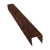 Планка П-образная заборная 24 0,45 Print-Double Premium Cherry Wood Dark F (3м) Центр Кровли